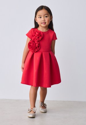 Baker by Ted Baker, REGULAR FIT - 3D CORSAGE EMBOSSED - Denné šaty - red