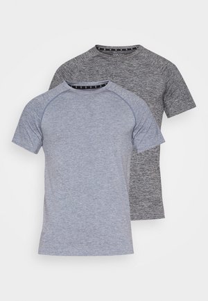 SEAMLESS SPACE DYE 2 PACK - Základné tričko - black/mottled grey