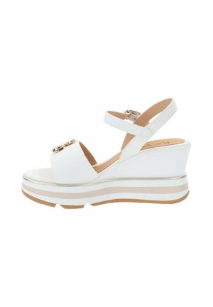 Sandali con plateau - bianco