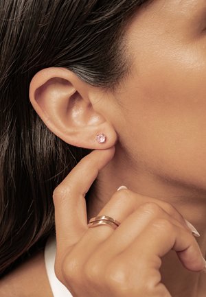 Hey Happiness, PINK GEMSTONE STUD - Ohrringe - rose gold-coloured