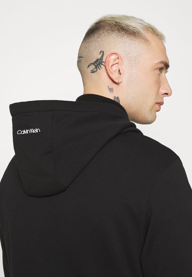 VERTICAL SIDE LOGO HOODIE - Sweat à capuche - black