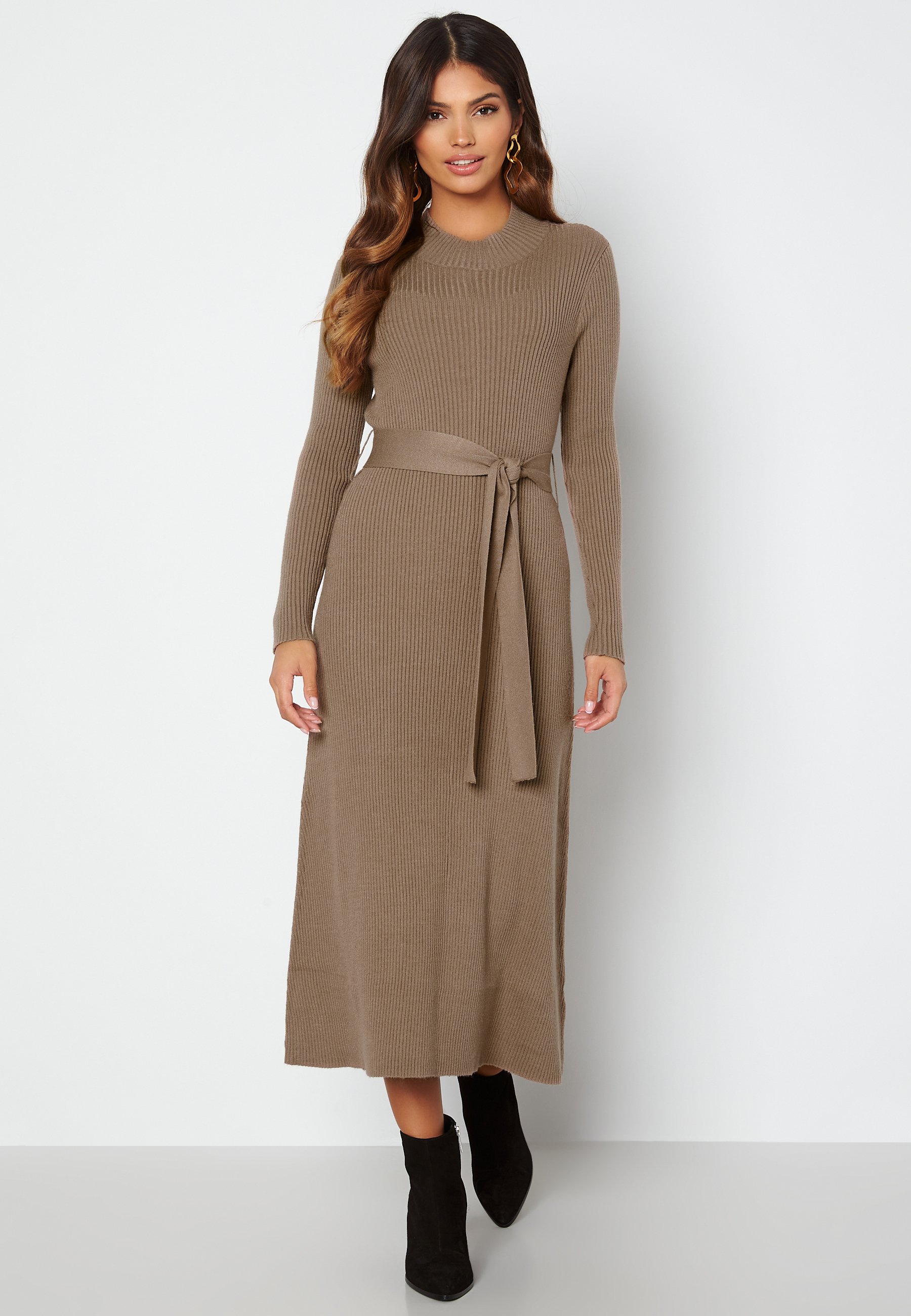 Bubbleroom BROOKLYN - Gebreide jurk - brown/bruin - Zalando.nl