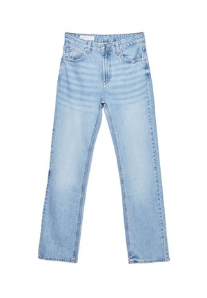 Stradivarius, D98 STRAIGHT-LEG VINTAGE EFFECT JEANS - Jean droit - mottled royal blue