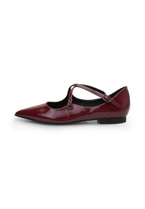 CON DOPPIA FASCIA INCROCIATA
 - Ankle strap ballet pumps - bordeaux