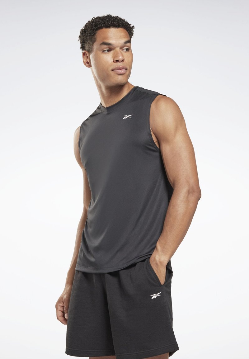 Reebok TRAIN SLEEVELESS TECH T-SHIRT - Top - night black