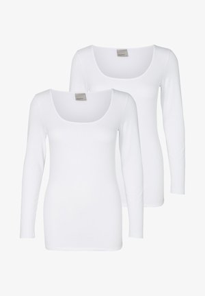2ER PACK - Top dugih rukava - bright white