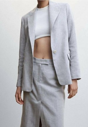 Mango, Jupe trapèze - light blue