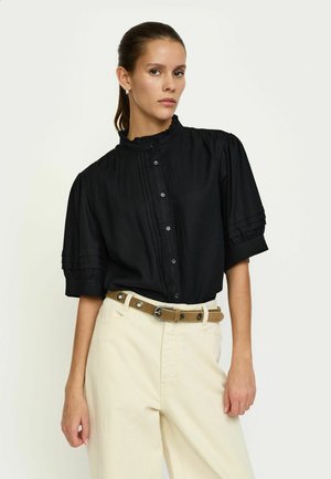 YINDI FRILL - Chemisier - 001 black