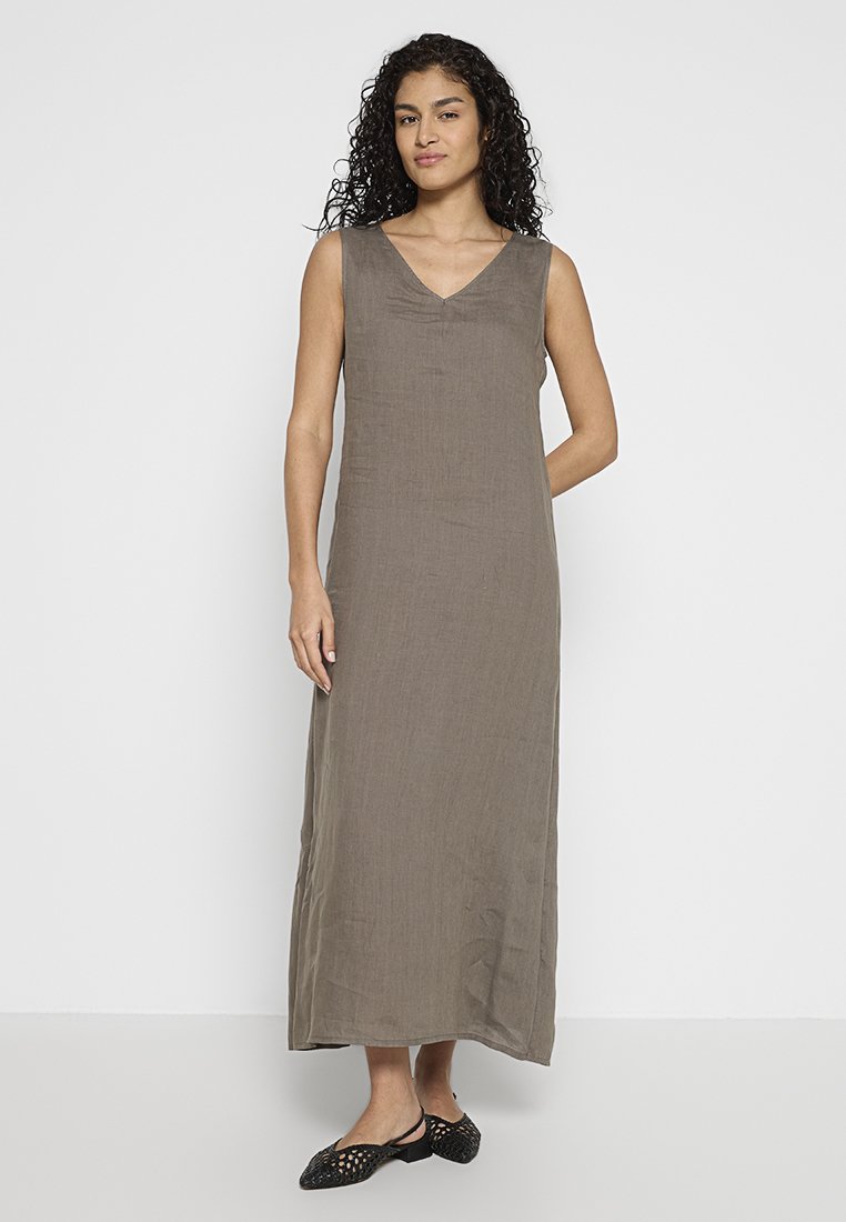 Sarah Pacini Maxi-jurk taupe