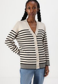 VILA VIOSTRIA V NECK  - Jopica - feather gray/black beauty