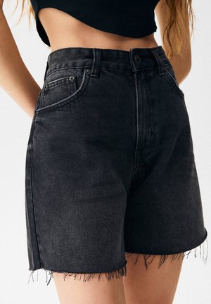 PULL&BEAR Denim shorts - mottled black