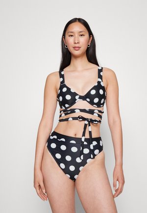 TIE DETAIL BOTTOMS SET - Biquíni - black