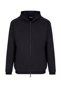 Športna jopa s kapuco na zadrgo - schwarz