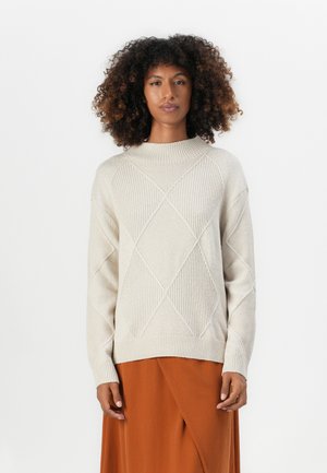 FUNNEL NECK - Pullover - sand stone beige