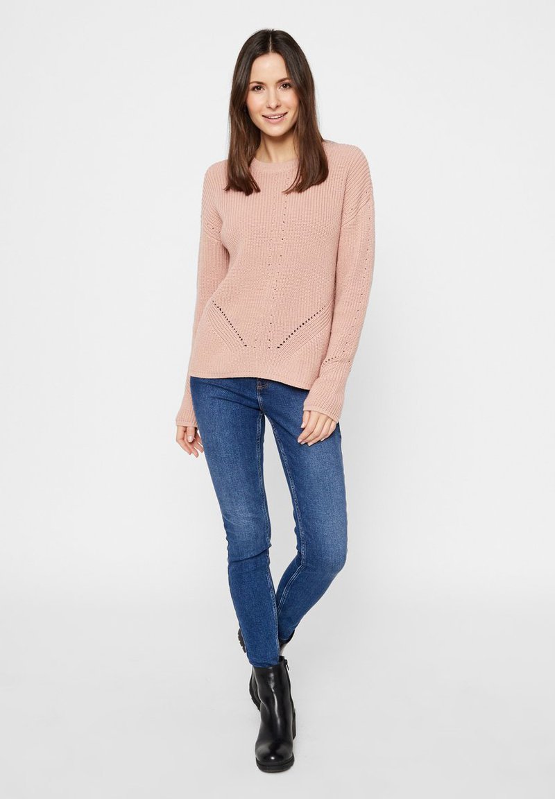 Damen Strickjacken | Pieces PCKARIE O NECK Strickpullover misty rose/rosa - FB15281 Damen Strickjacken | Pieces PCKARIE O NECK Strickpullover misty rose/rosa - FB15281
