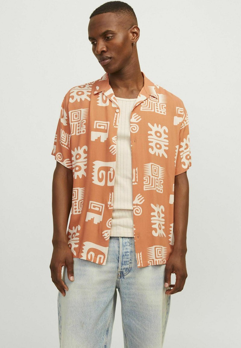Jack & Jones JORLUKE OCEAN RESORT STYD - Camisa - carnelian