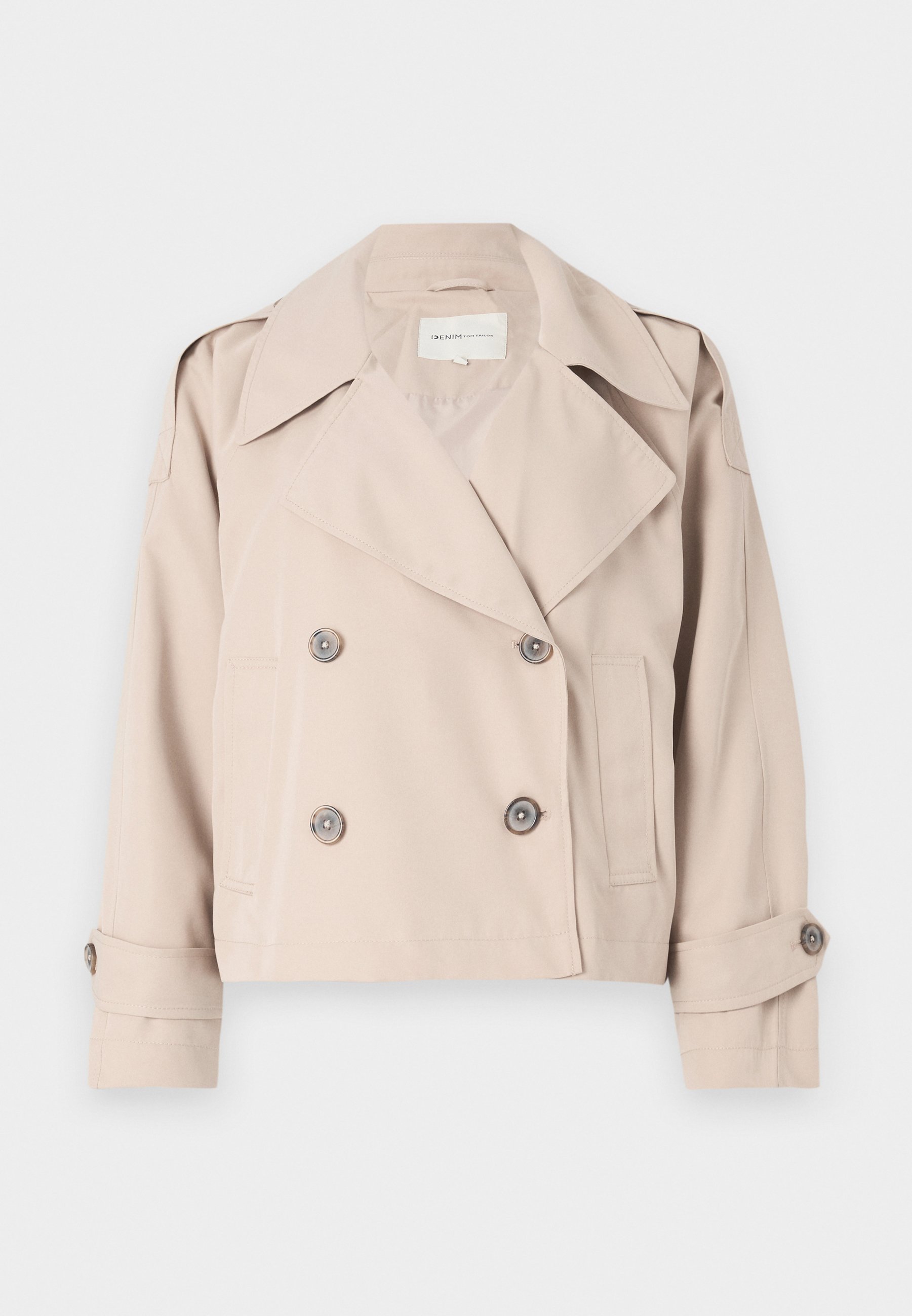 TOM TAILOR DENIM SHORT TRENCHCOAT - Palton scurt - soft calm beige