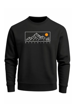 FRONTPRINT NATURMOTIV BERGE - Sweatshirt - schwarz