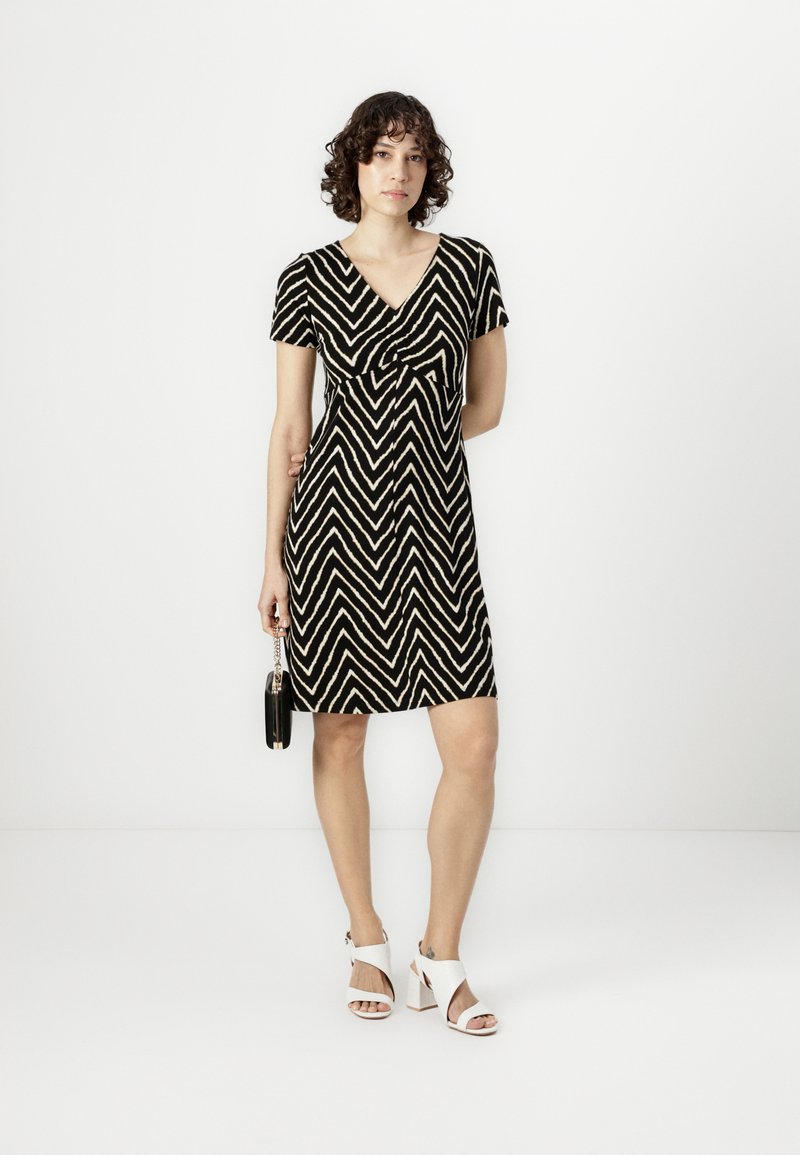 TOM TAILOR EASY DRESS - Jersey dress - black/multi-coloured - Zalando.ie