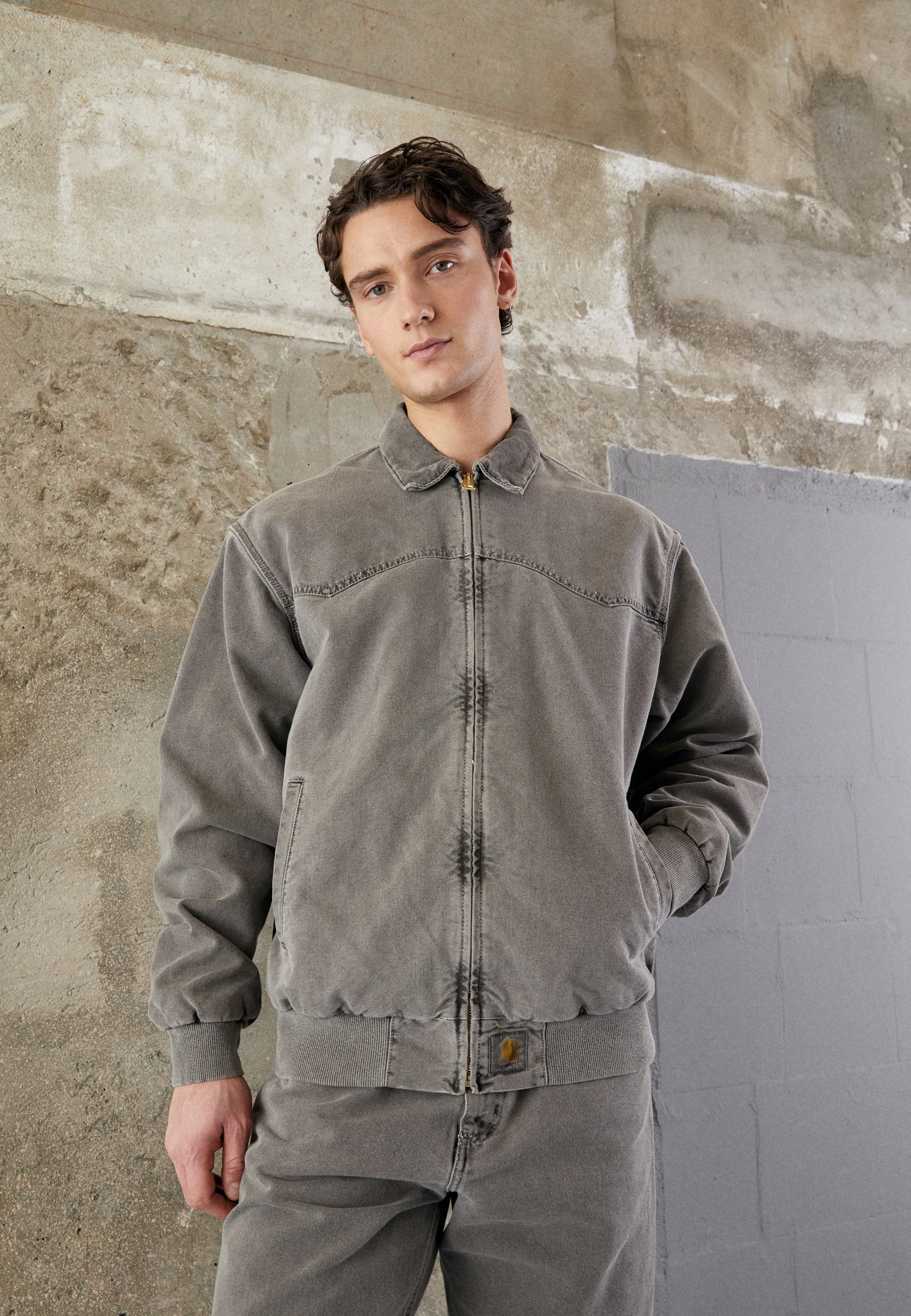Carhartt WIP SANTA FE JACKET - Bomber Jacket - black faded/black 