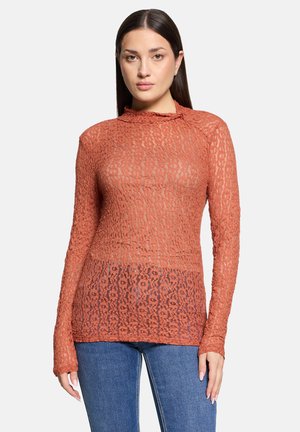 LANGARM-MIT KRAGEN - Bluse - terra cotta