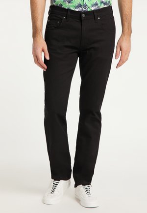Jean droit - black black raw