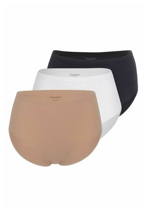 MAXI 3ER PACK INVISIBLE SOFT - Panties - schwarz weiß braun