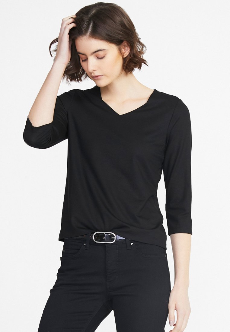 PETER HAHN Langarmshirt - black