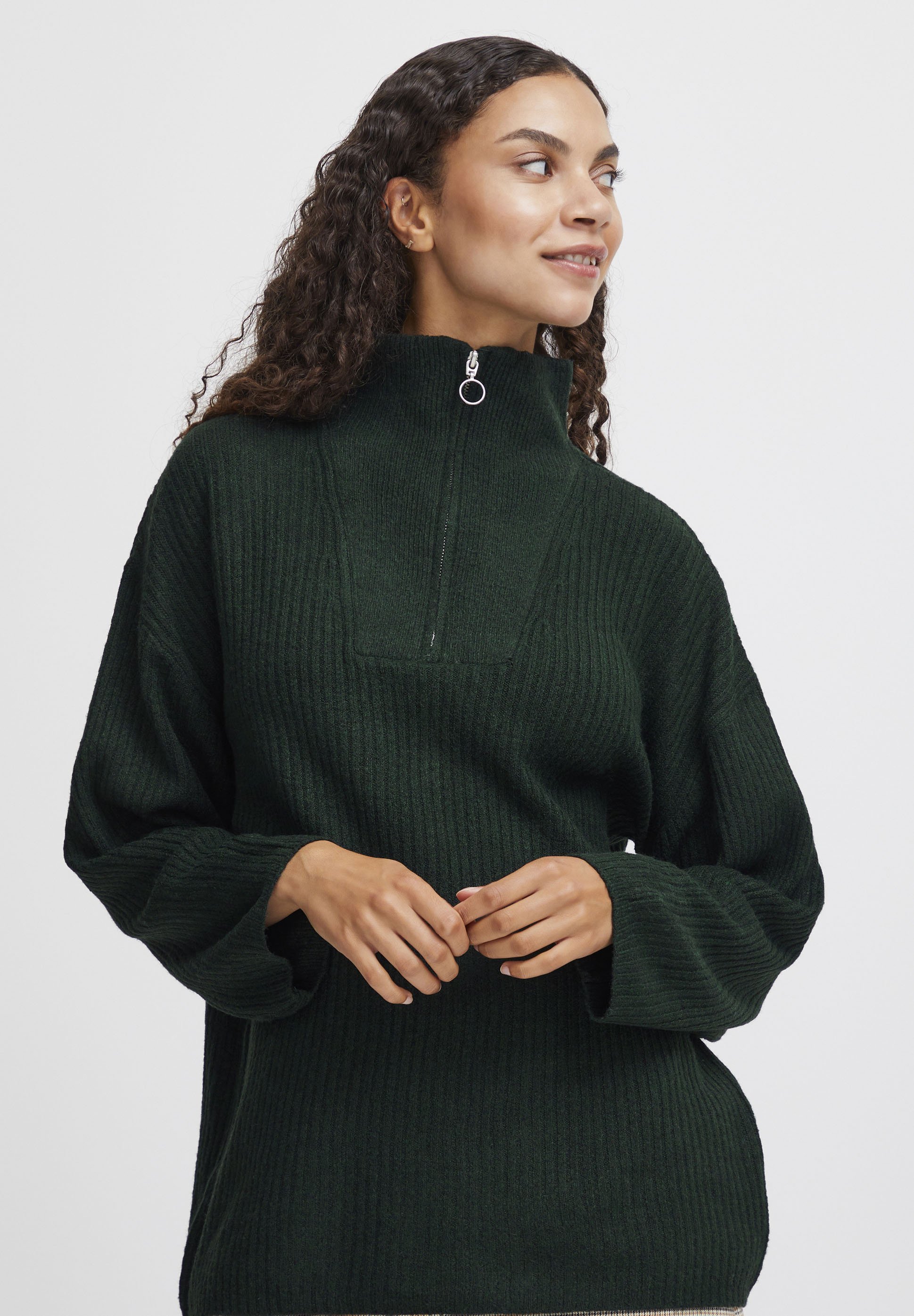 売れ筋商品|||ビーヤング ニット&セーター レディース アウター BYONEMA - Jumper - scarab melange b.young BYONEMA - Jumper - scarab melange/dark green
