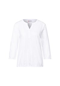 SPLIT NECK - Camiseta de manga larga - weiß