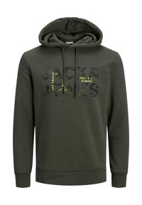 Jack & Jones TECH LOGO - Kapuzenpullover - forest night