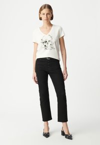 IKKS V-NECK WITH SHORT SLEEVES - T-shirt imprimé - off white