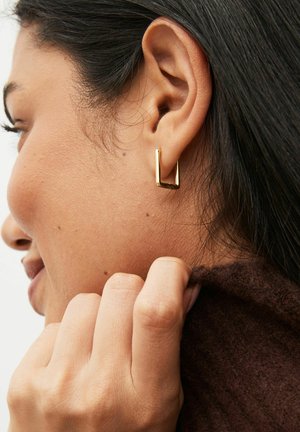 Next PREMIUM COLLECTION SQUARE HOOP - Cercei - gold vermeil sterling silver