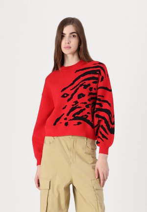 Noisy May CHARLOTT L/S O-NECK FWD NOOS - Jumper - red