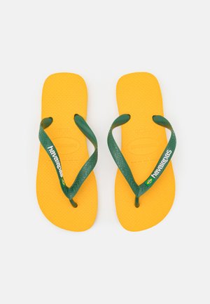 BRASIL LOGO UNISEX - T veida siksniņu sandales - pop yellow