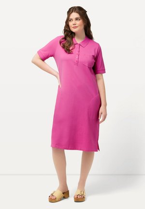 SHORT SLEEVE SIDE - Jurk - pink fuchsia