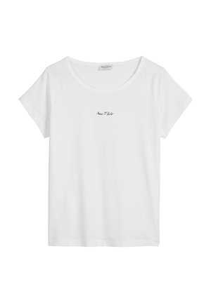 Marc O'Polo REGULAR AUS LEICHTEM SINGLE - Print T-shirt - white