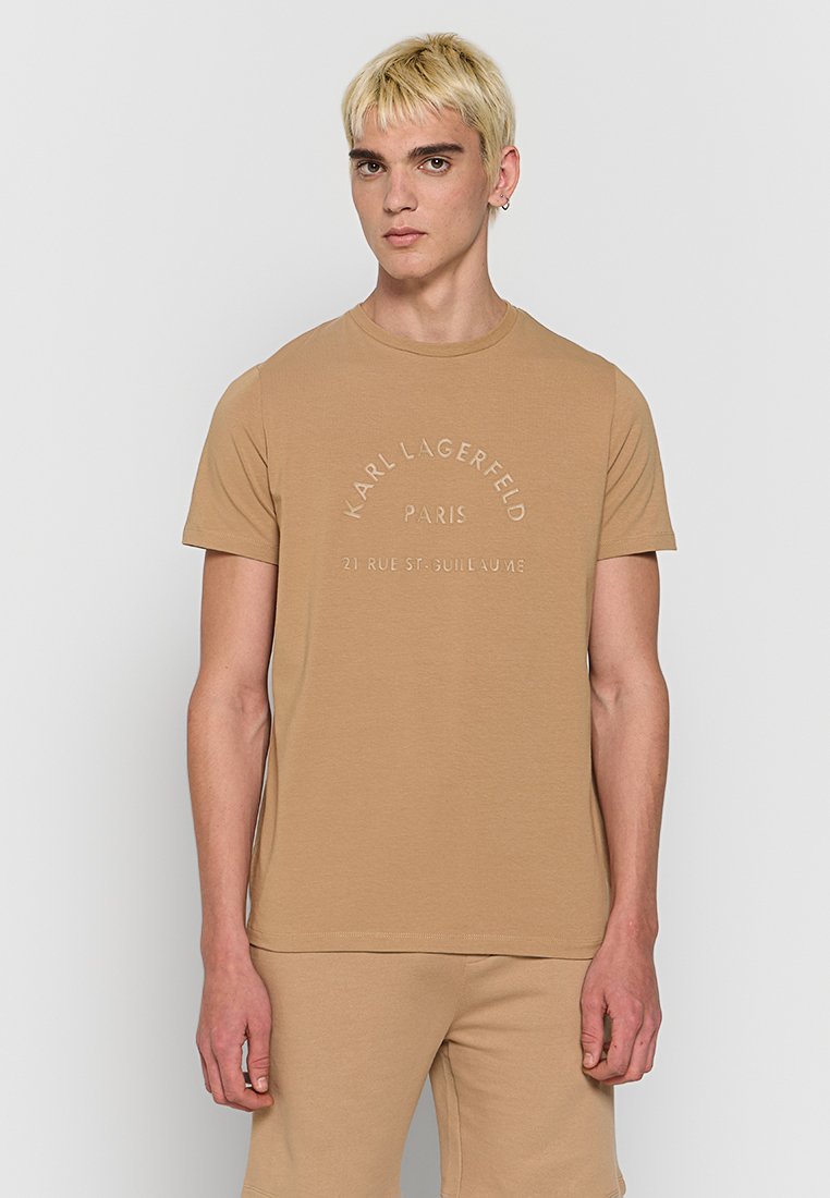 Karl Lagerfeld T-shirt print lichtbruin