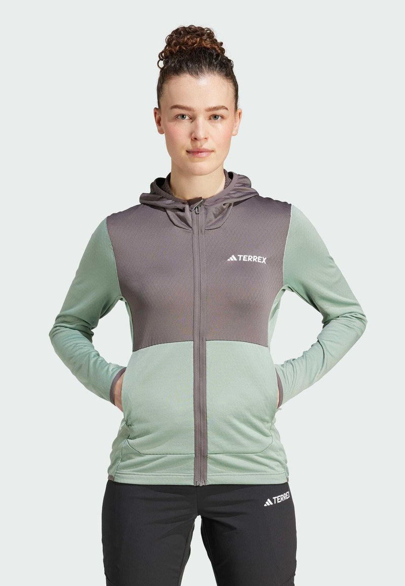 Adidas Terrex - XPERIOR  - Mikina na zip - silver green   charcoal, Zvětšit