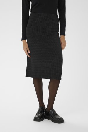 Pencil skirt - dark grey check
