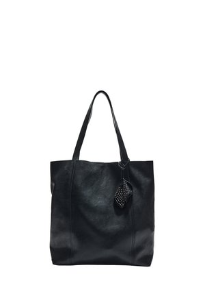 EFFECT SHOPPER WITH FLORAL DETAILS - Shopping bag - black