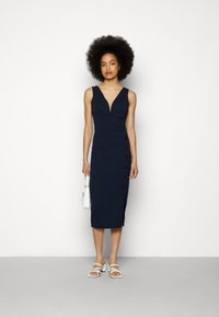 WAL G. TORTOISE BUTTON SKIRT - Saia lápis - navy blue