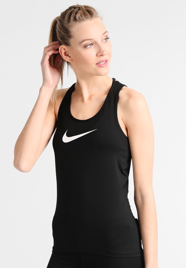 Nike Performance PRO DRY - Sport T-Shirt - black/white
