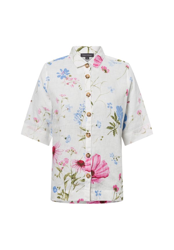 Hemdbluse - weiß mehrfarbig