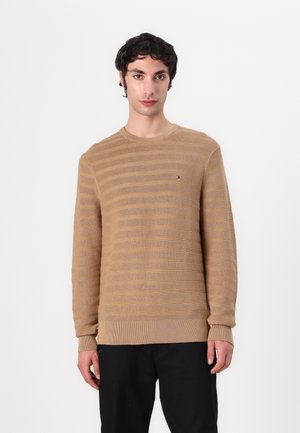 STRIPE STRUCTURE - Strickpullover - safari