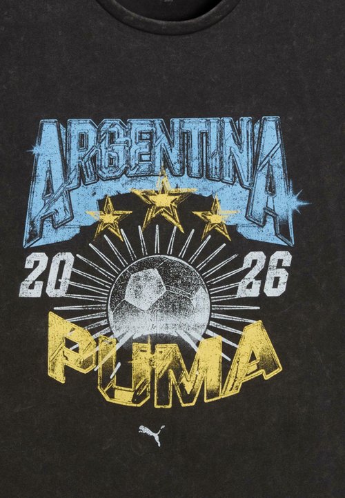 PUMA FANPACK 90S TEE ITALY - Print T-shirt - black-team light blue — photo 6