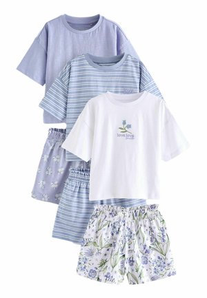 3 PACK REGULAR FIT - Komplet pidžame - blue white floral