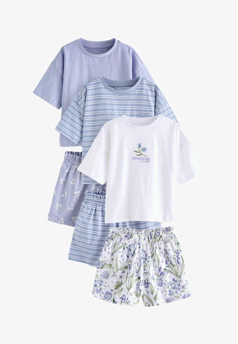 Next 3 PACK REGULAR FIT SET - Pyžamová sada - blue white floral