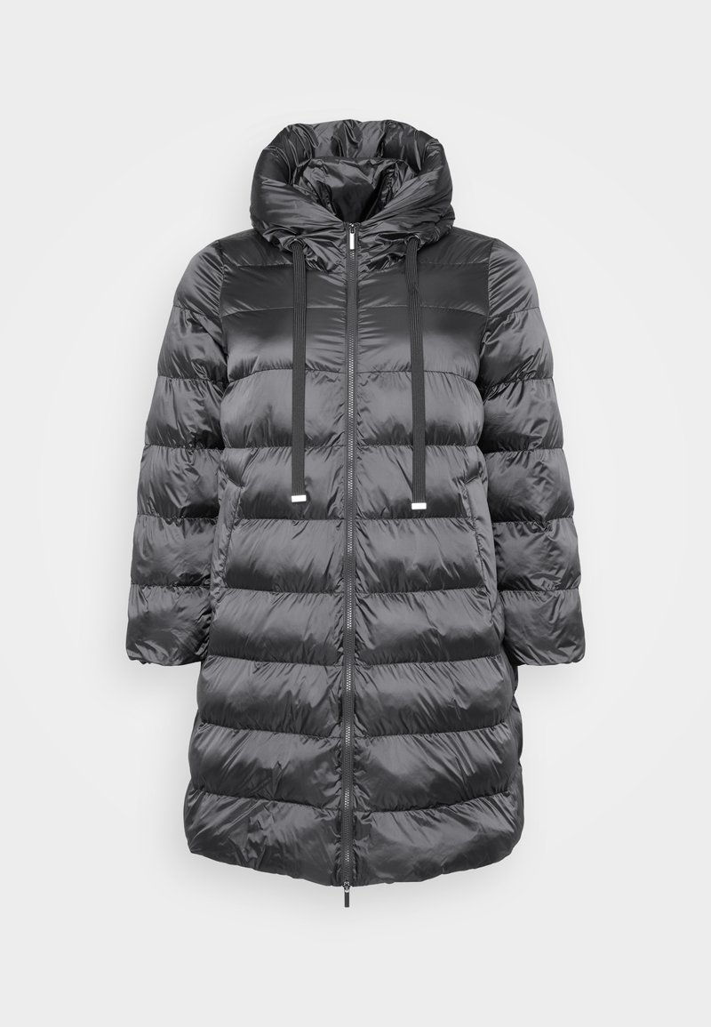 Veste Longue En Maille Marina Rinaldi Sport Taille M - Gris Chiné, Laine, Fabrication Italie, Occasion Très Bon état