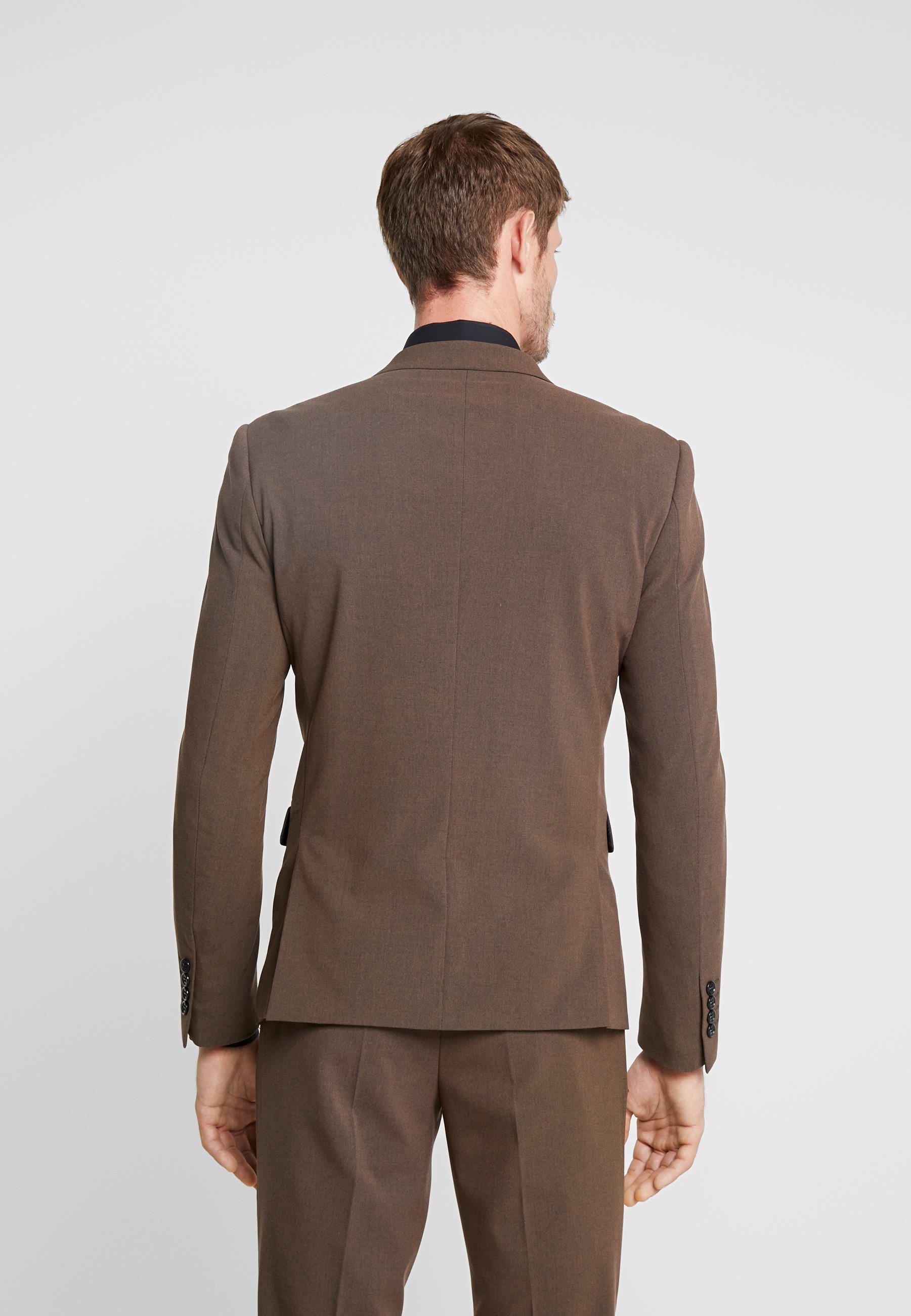 Lindbergh PLAIN MENS SUIT Dress brown melange Zalando.no Lindbergh Dress - brown melange